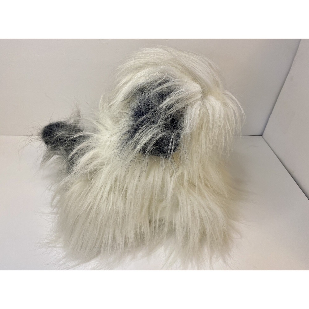 12" X'mas Sheep Dog 714 America Wego Fiesta Made in Korea Black & White See Pics - Picture 2 of 10